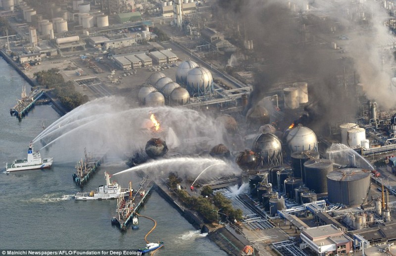 Пока весь мир наблюдал за событиями Фукусимы 2011, в нескольких милях от нее горела ТЭЦ. 