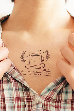 Временные татуировки с изображением кофе