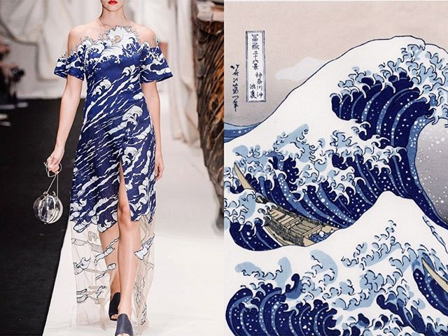  Alena Akhmadullina S/S 2016. • & • «The great wave off Kanagawa», Katsushika #Hokusai, 1823-1831