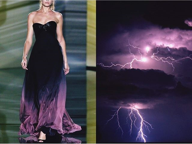  Elie Saab Fall 2006. Photo by Marcio Madeira for vogue • & • Purple storm over the Atlantic Ocean, FL. 