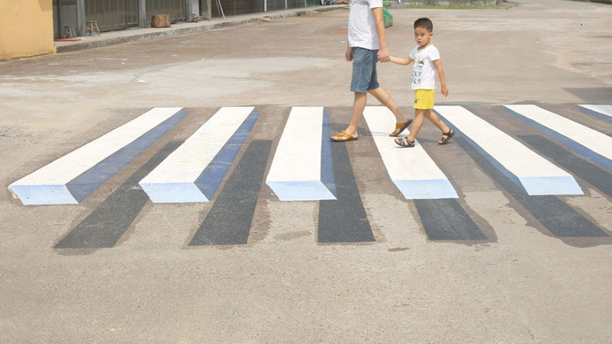 3D зебра для пешеходов 