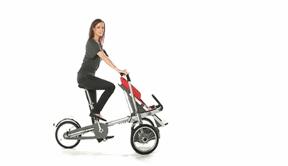 Чудесный велосипед, который в секунды превращается в коляску для пеших прогулок