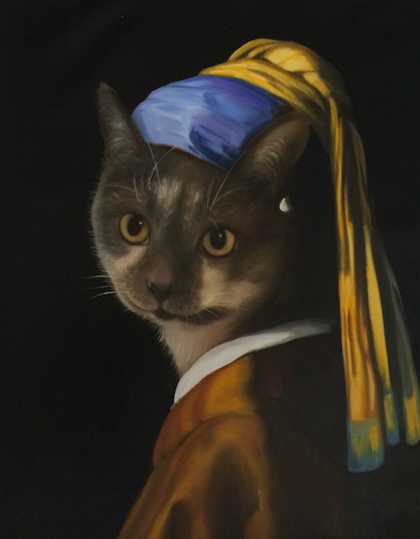 Рисунок Вашего кота, сделан под известную картину
