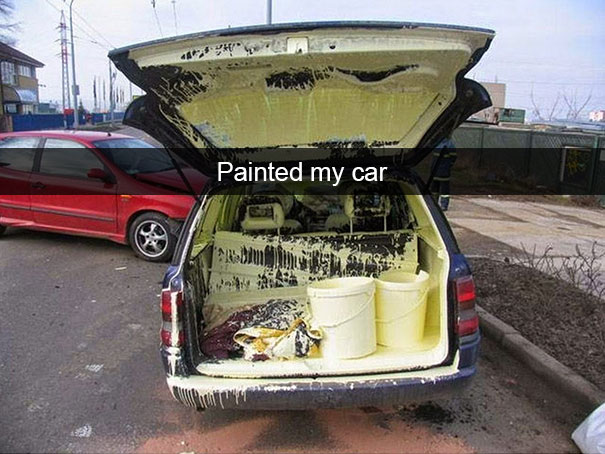 "Я покрасил свою машину"