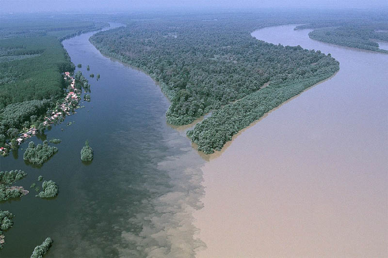 Слияние рек Драва и Дунай, Осиек, Хорватия