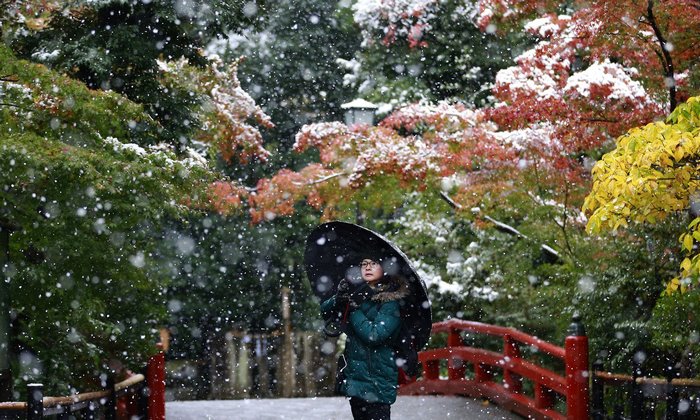 Последний разв Японии был снег в ноябре в далеком 1962 году