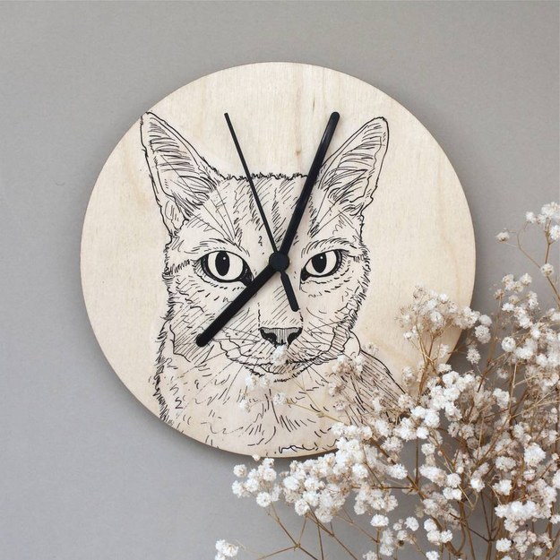Настенные часы с изображением кота!