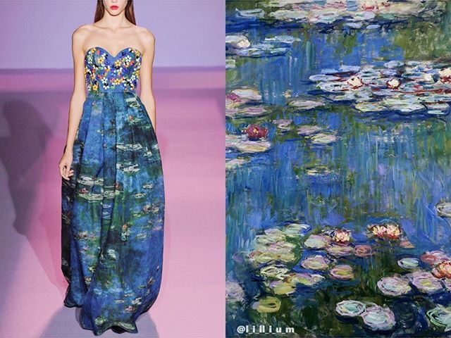 Andrew Gn S/S 2015 RTW • & • Claude Monet, «Water Lilies», 1916