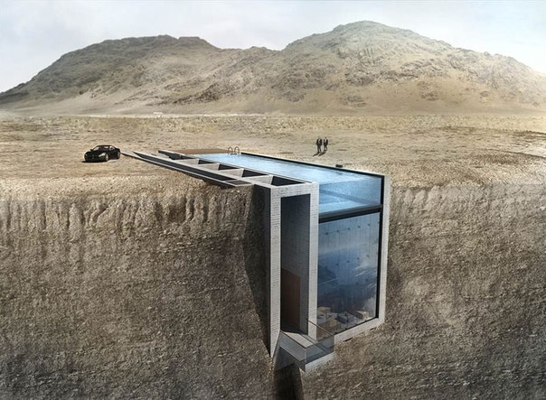 Дом в скале с видом на море